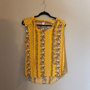 Yellow with floral design top